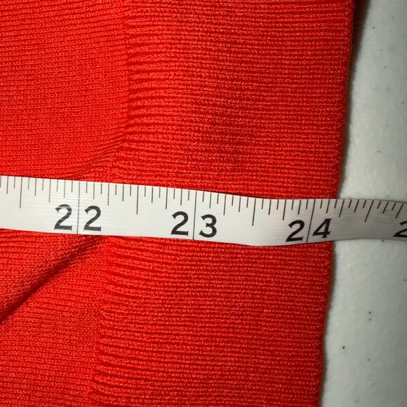 Talbots Petites Womens XL Burnt Orange Long Sleeve V-neck Tight Knit Sweater - Picture 6 of 6